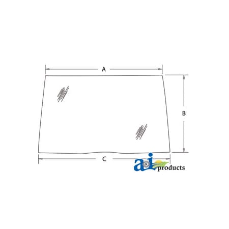 A & I Products Glass, Windshield, Front 62.5" x35" x4" A-190032A5
